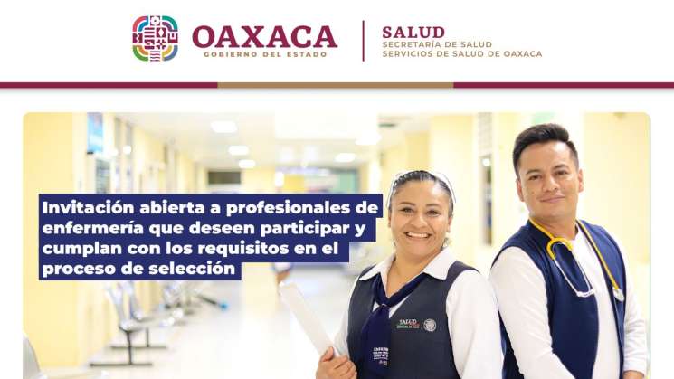 Invita SSO a ocupar jefaturas de Unidad de Enfermería y Servicios