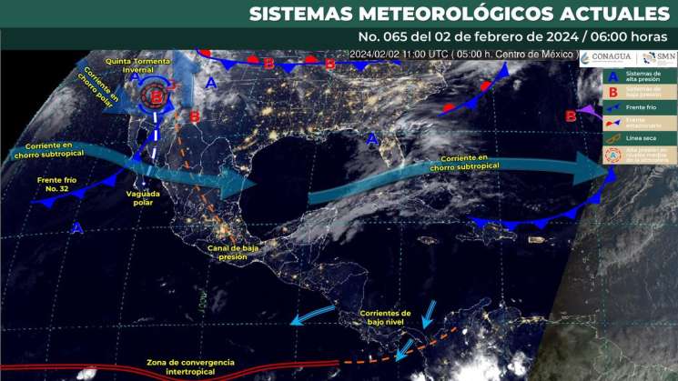 Lluvias aisladas,ambiente frío y ligero evento de norte en Oaxaca