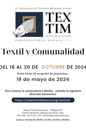 Invitan al 4° Encuentro de Textiles Mesoamericanos en Oaxaca 