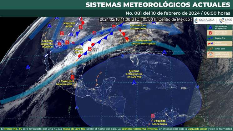 Se prevé tiempo estable y baja probabilidad de lluvias en Oaxaca 