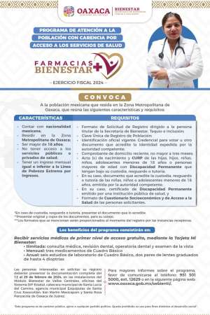  Lanzan convocatoria del programa Farmacias Bienestar 