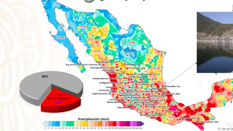 En México las principales presas con apenas 50% de agua