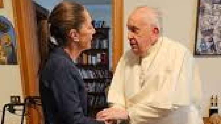 Claudia Sheinbaum se reúne con el papá Francisco en Roma 