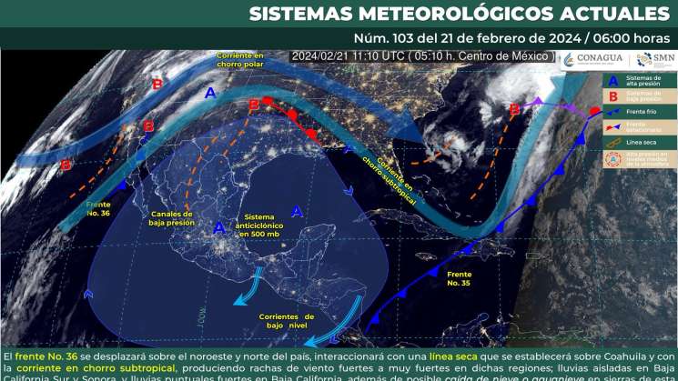  Lluvias escasas y temperaturas ligeramente en Oaxaca 