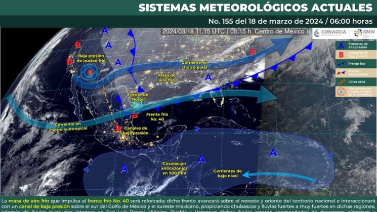 Se prevé calor, chubascos y actividad eléctrica en Oaxaca 