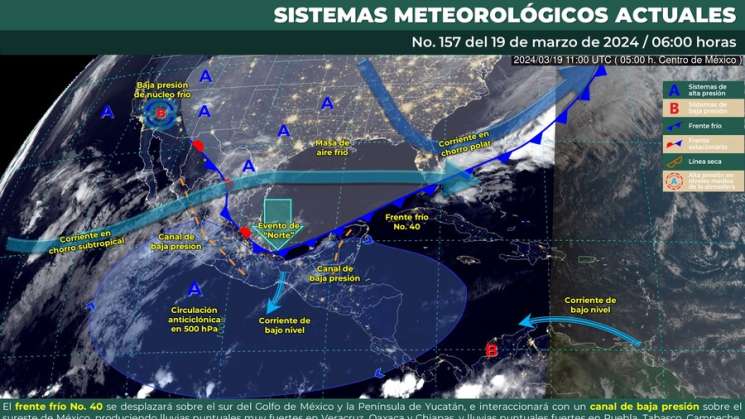 Nublados, algunas lluvias y tormentas se prevé para en Oaxaca 