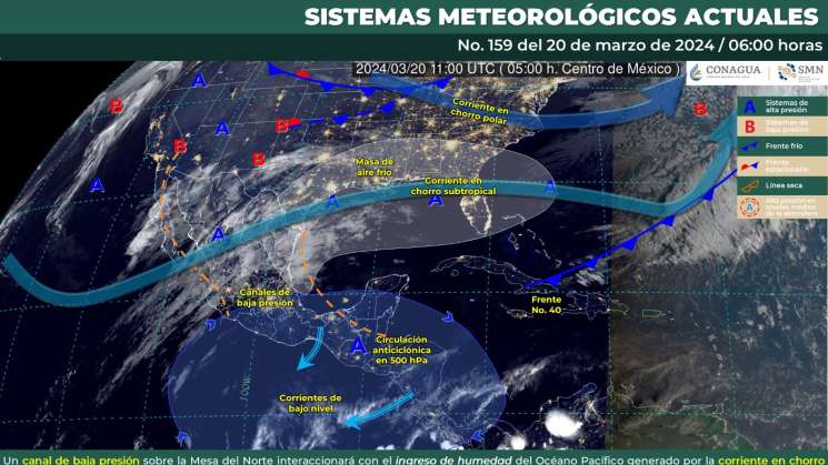 Se prevé lluvias, chubascos y altas temperaturas en Oaxaca 