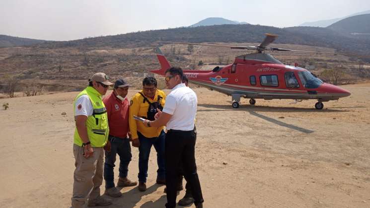 Helicóptero de la Semar apoyará en extinción incendio en Quiavini