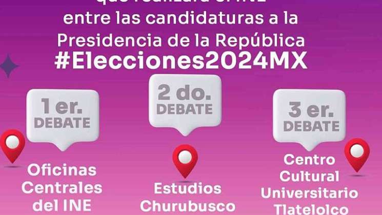 Define INE tres debates presidenciales en México