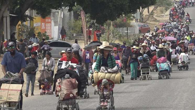 Llega Caravana de 600 migrantes a Oaxaca 