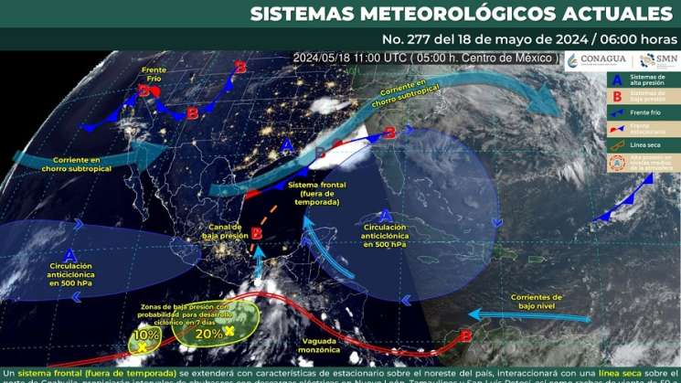   Pronostican tres días de lluvia para la entidad oaxaqueña    