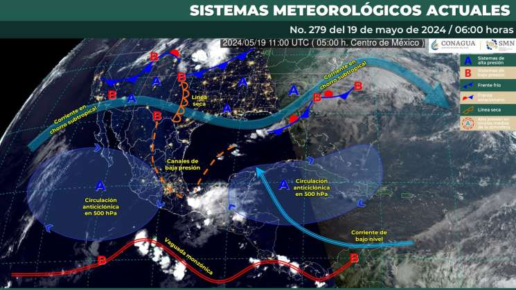  Prevén lluvias de intensidad variable este domingo en Oaxaca