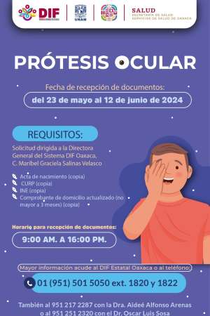 Invita DIF a integrar expediente para solicitar prótesis ocular 