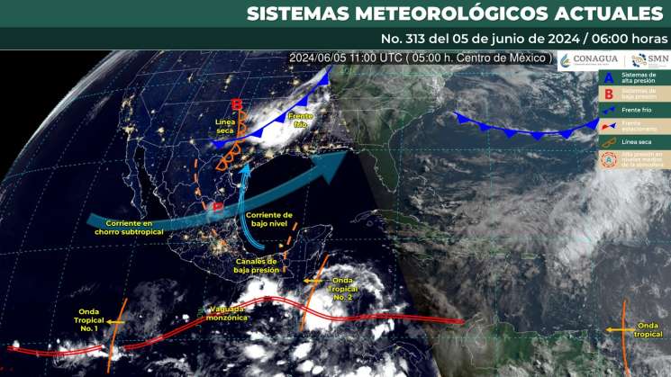  Se esperan lluvias y tormentas dispersas por la tarde en Oaxaca 