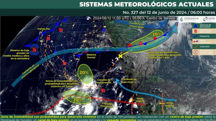  Aumenta probabilidad de lluvias en diversas regiones de Oaxaca 