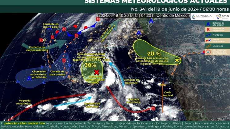 Se prevén lluvias fuertes durante tarde noche