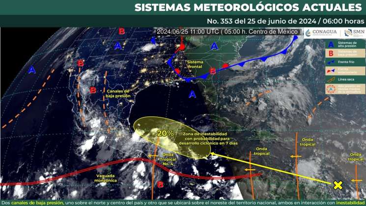 Este martes continuarán las lluvias y tormentas en Oaxaca    