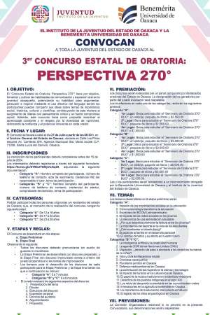 Convocan a jóvenes a Concurso Estatal de Oratoria    