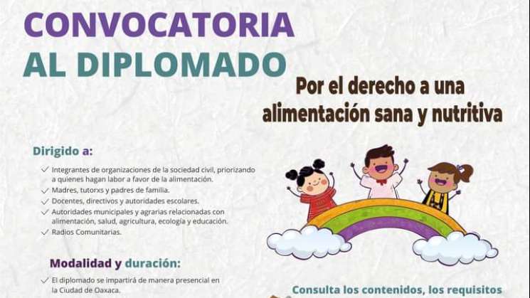 Convocan a Diplomado Por una alimentación sana y nutritiva 