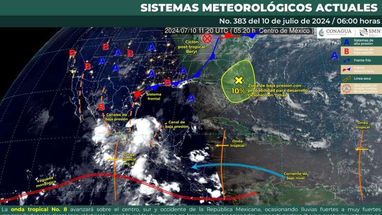 Se prevén lluvias en diversas regiones de Oaxaca 