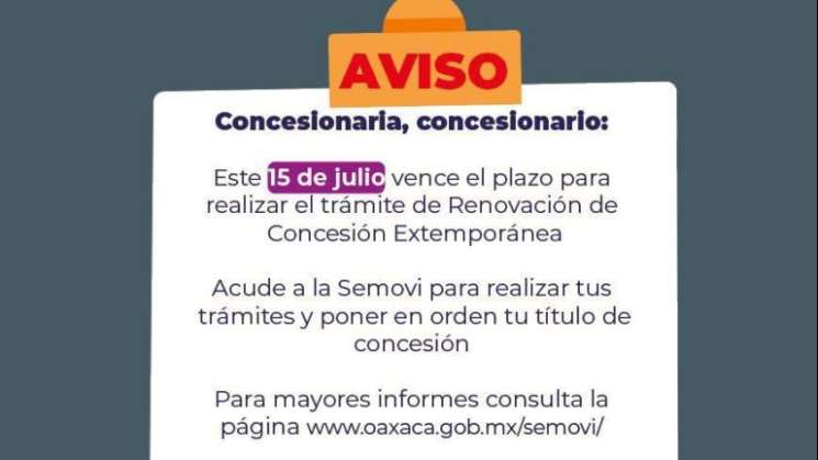 Por vencer Programa de Renovación de Concesiones Extemporáneas