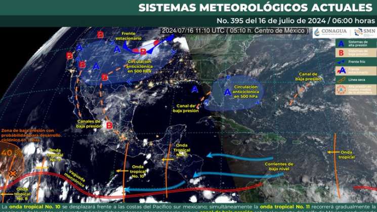  Se prevén lluvias  variables durante la tarde-noche 