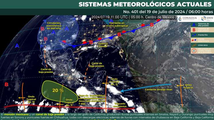  Onda tropical 12 dejará lluvias de intensidad variable en Oaxaca