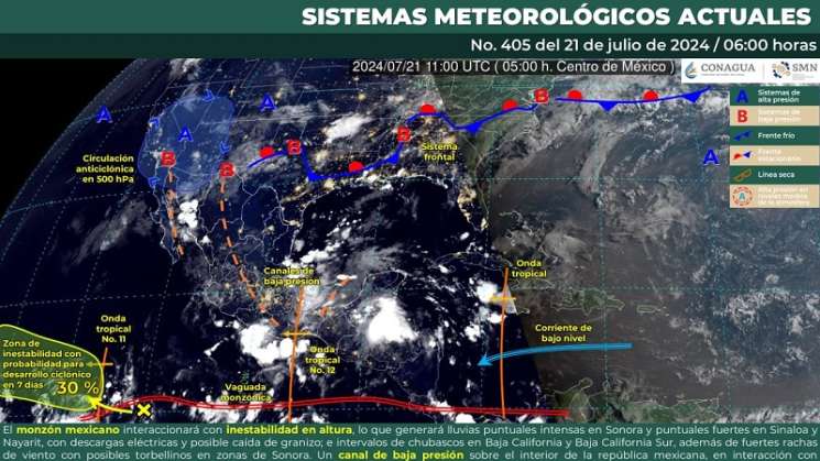 Continuarán las lluvias en territorio oaxaqueño para este domingo