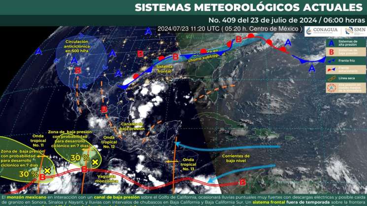 Persistirán las lluvias de intensidad variable en Oaxaca 