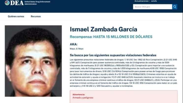 Ismael El Mayo Zambada García es detenido en Texas por la DEA