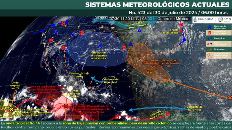     Continuará la presencia de lluvias en Oaxaca  