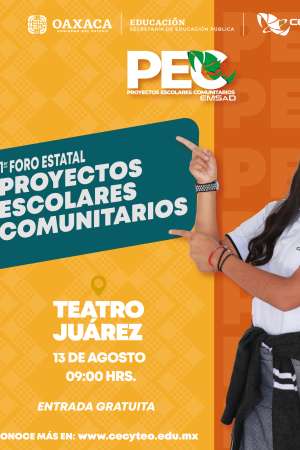 Realizarán Foro Estatal de Proyectos Escolares Comunitarios 