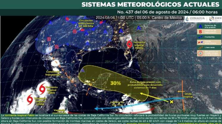 En Oaxaca se prevé lluvias y tormentas fuertes para este martes 