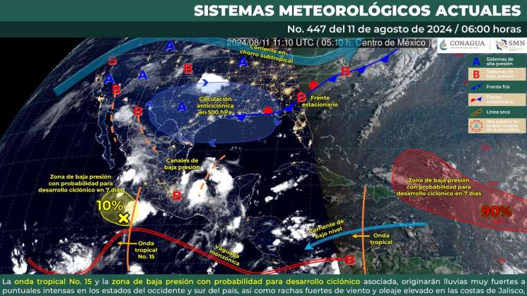  Continuarán las lluvias de intensidad variable en Oaxaca   