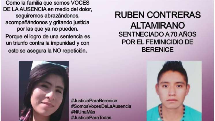 La Columna Rota-justicia para Berenice,sentencian a su agresor 