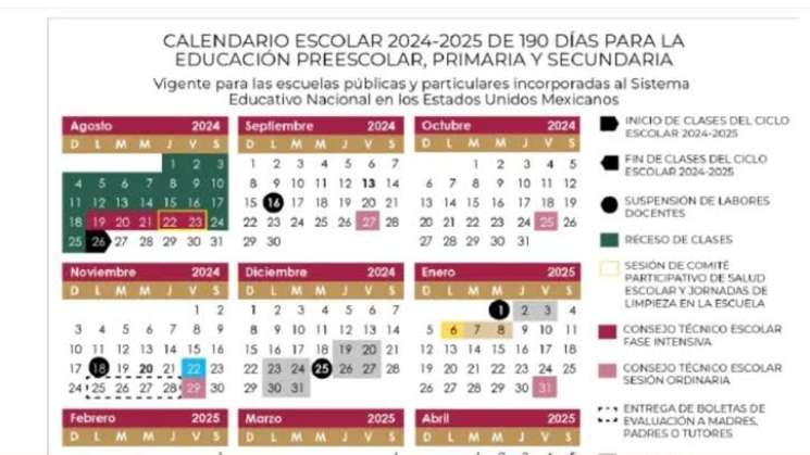 Dan a conocer nuevo calendario SEP 2024-25