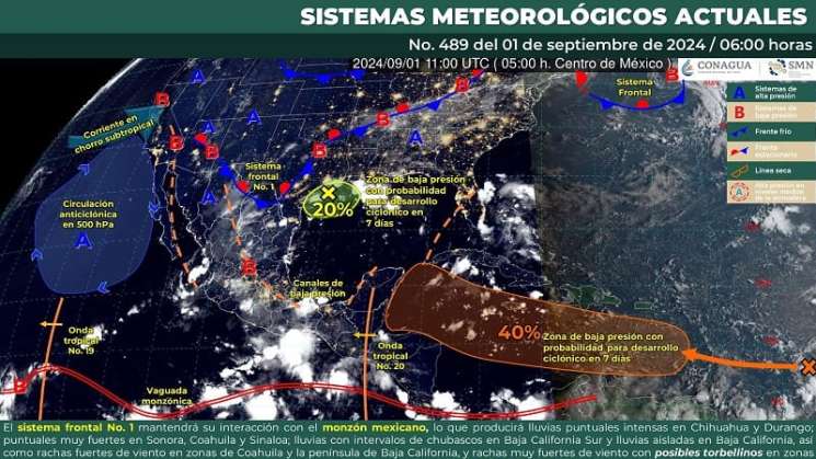 Continuarán las lluvias por onda tropical 20 en Oaxaca 