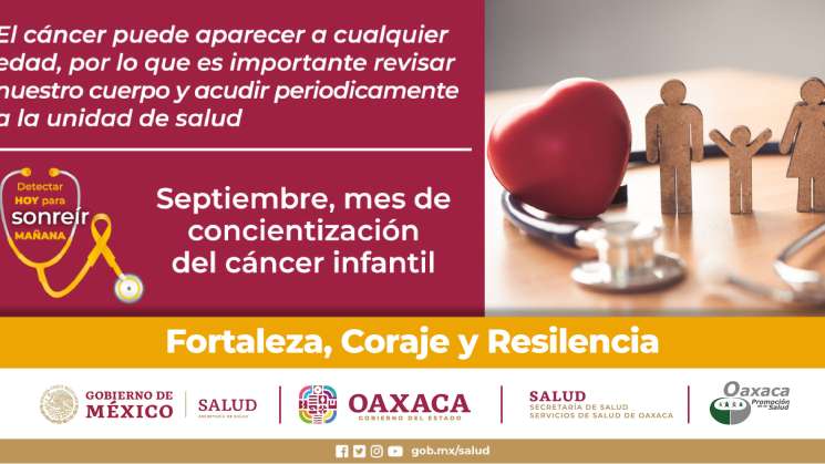 Septiembre, mes para reforzar concientización del Cáncer Infantil