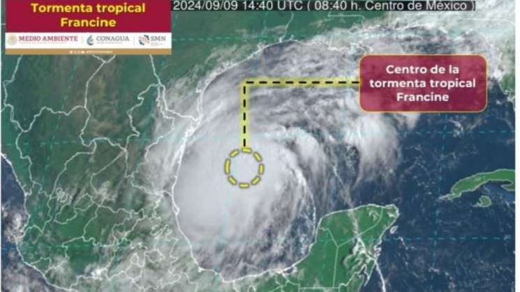 Tormenta tropical “Francine” mantendrá  lluvia para Oaxaca 