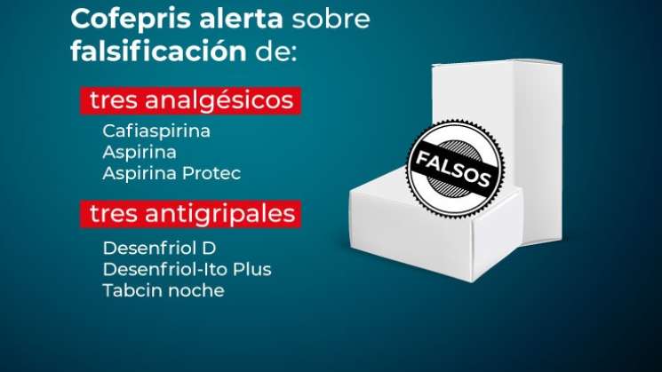 Alerta Cofepris por aspirinas y cafiaspirinas falsificados