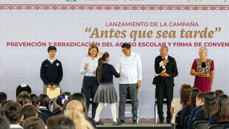  Gobierno de Oaxaca se une al combate del acoso escolar