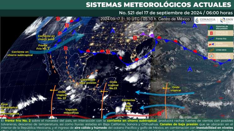  Onda tropical 23 dejará lluvias en diferentes puntos de Oaxaca 