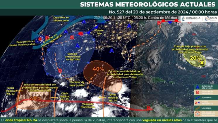 Ingreso de onda tropical 24 mantendrá chubascos en Oaxaca 