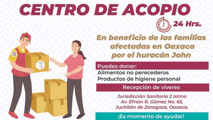  Abre SSO centros de acopio para la población afectada por “John”