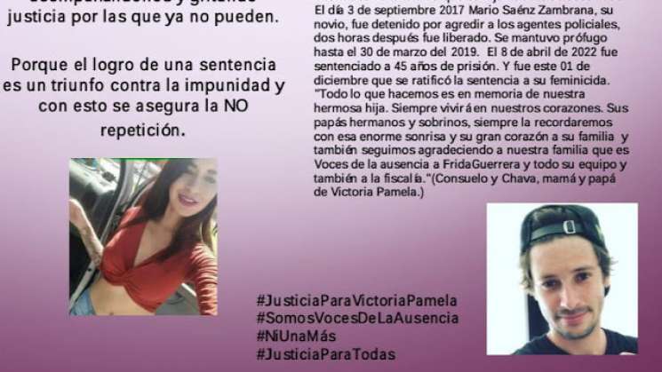 Voces De La Ausencia NO, a la revictimización de Victoria Pamela