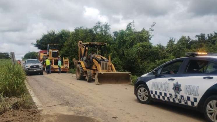 Reporta PVE trabajos por afectaciones en carretera de la Costa