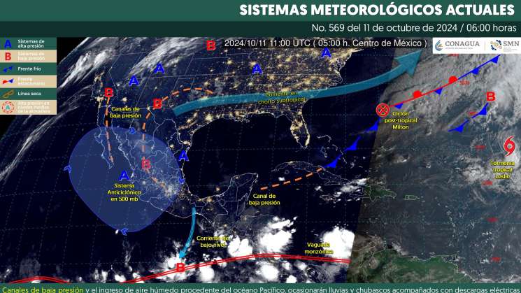 Pronostican Intervalos de chubascos en regiones de Oaxaca 