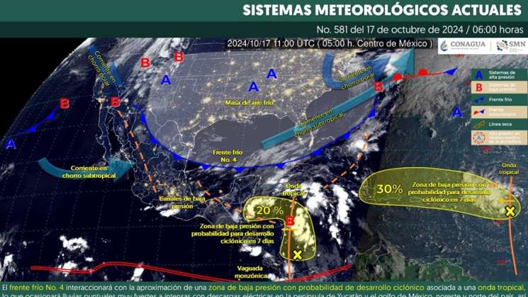 Frente frío número 4 mantendrá bajas temperaturas en Oaxaca     