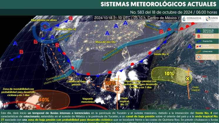 Pronostican lluvias para hoy y fin de semana en Oaxaca 