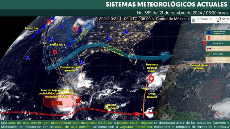 Continuarán las lluvias de variable intensidad en Oaxaca 